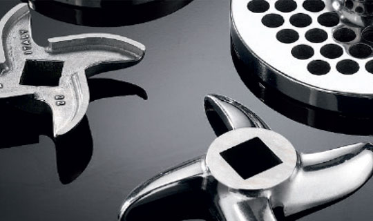 Salvinox cross-knife and perforated grinder plate